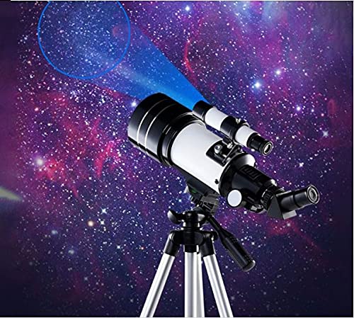 Zorzel Astronomical Telescope Zoom 150X HD Educational Science Refractor Monocular Space Telescope with Tripod 300/70mm Spotting Scope for Kids Beginners