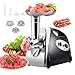 CROWNSHOP Electric Meat 2800W Mincer Grinder Food Grinding Mincing Machine Sausage Maker Stuffer with 7 Attachments Included Grind Variety of Poultry Meat