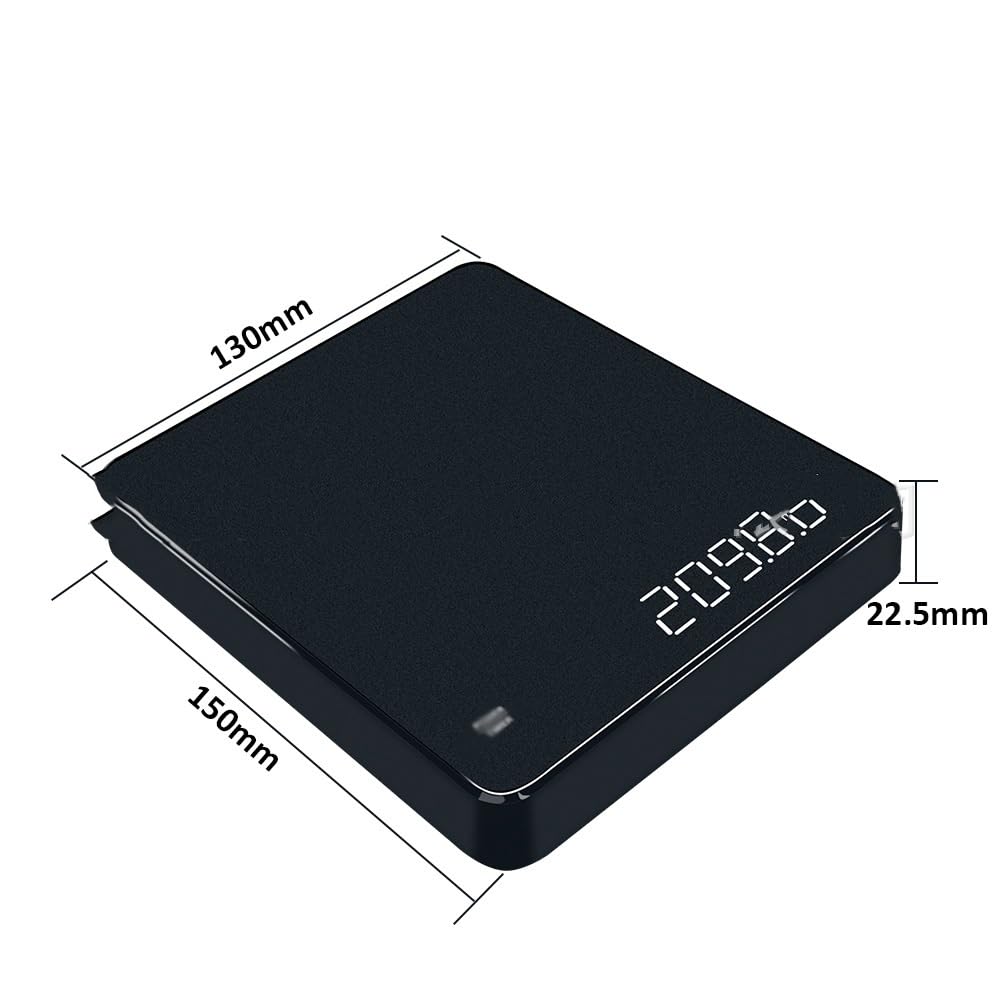 JFDBGU Coffee Scale, Charging Timer, Automatic Zeroing, Electronic Scale, Household Kitchen Scale