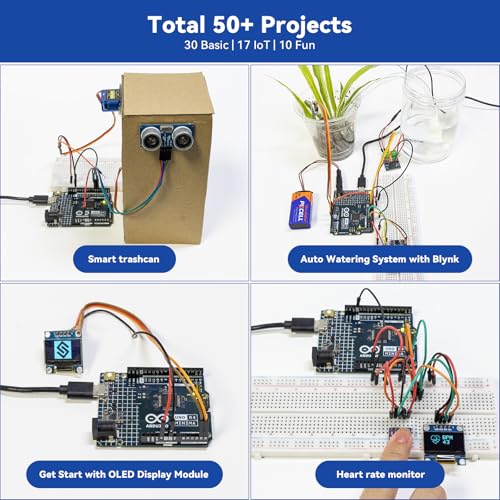 Image of SunFounder Ultimate Sensor Kit with Original Arduino Uno R4 Minima, RoHS Compliant, Durable Sensors IoT ESP8266 IIC LCD1602 OLED, Online Tutorials & Video Courses for Beginners & Engineers