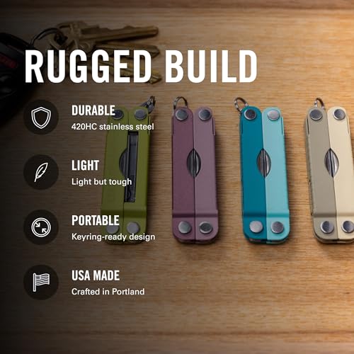Image of LEATHERMAN, Micra, Keychain Multi-tool with Grooming Tools, Mini Pocketknife for Everyday Carry (EDC), Hobbies & Outdoors, Built in the USA, Heathered Blush