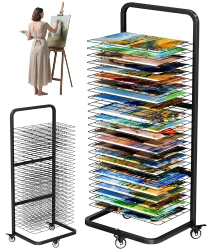 Art Drying Rack with 25 Removable Shelves