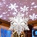 MAOYUE Christmas Tree Topper Lighted with White Snowflake Projector, Sliver Snow Tree Topper for Christmas Tree Decorations