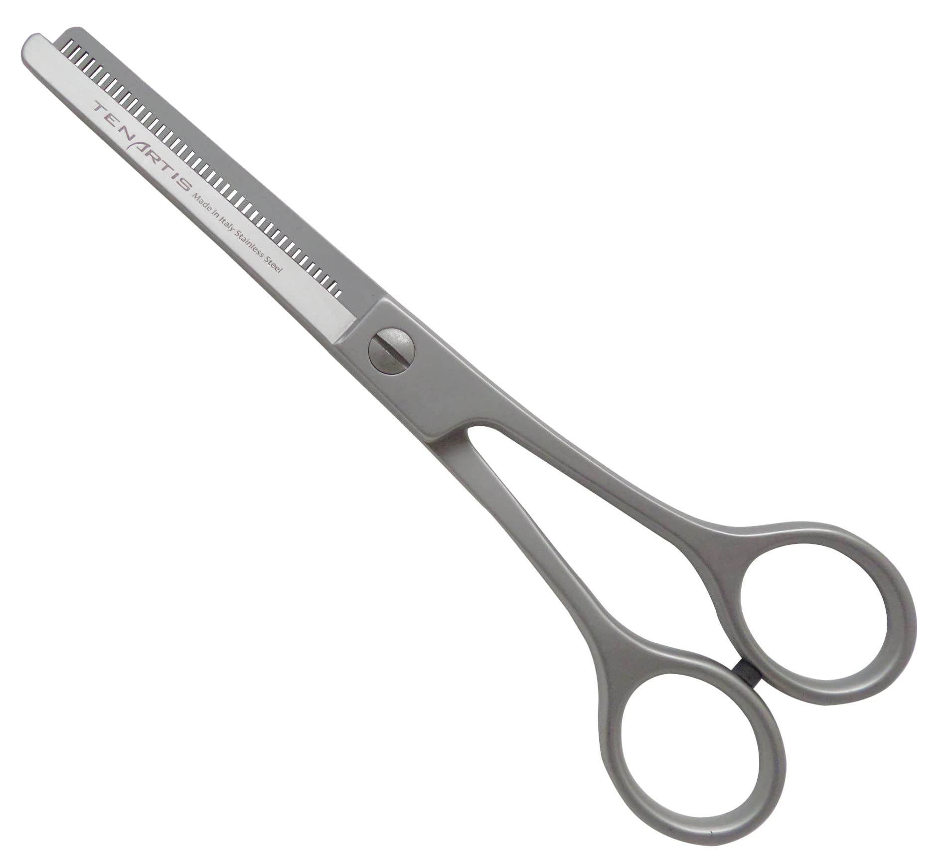 Tenartis 180 Forbici da Parrucchiere Dentate per Sfoltire Capelli 16 cm in Acciaio Inox con Custodia in PVC - Made in Italy