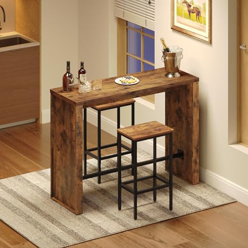 MAHANCRIS Bar Table, 35.4' Counter Height Pub Table, Industrial Rectangular Hightop Table, Kitchen...