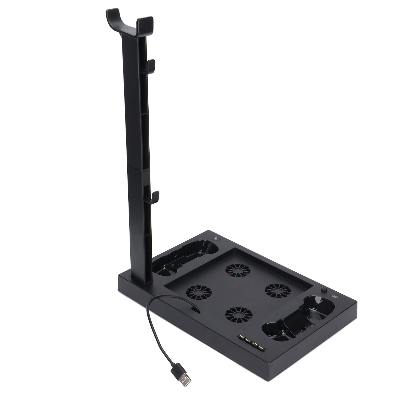 Fockety Para Consola Series X Soporte de Enfriamiento de Disipación de Calor Rápida Base Multifuncional de Carga Doble Para Jugadores Negro