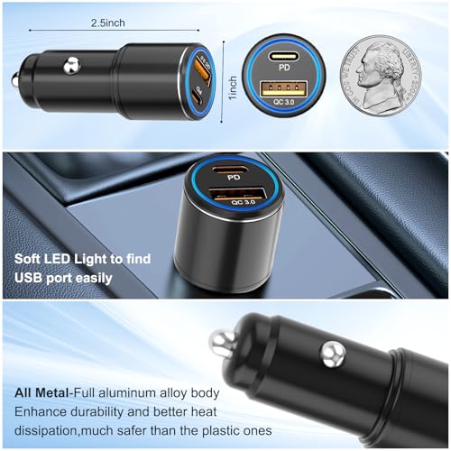 Samsung Super Fast Charger Type C Kit,25W PD USB C Wall/Car Charger for Samsung Galaxy S26/S25/S24/S23/S22/Plus/Ultra/FE/Note 20/10/A71,2020/2018 Pad Pro/Air,with 2X USB C-to-C Cable(6.6ft) by KTHall - Image 3
