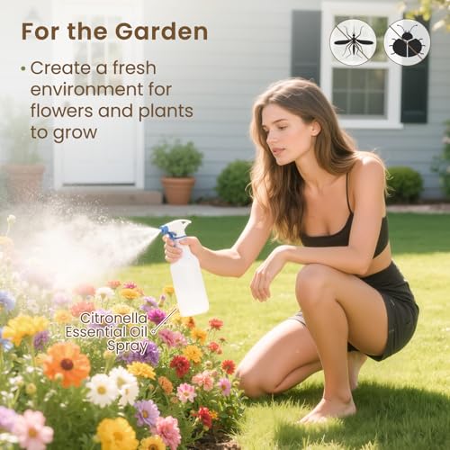 Image of HIQILI 100ML Citronella Oil for Homemade Sprays, Add to Diffuser, 100% Pure and Natural Undiluted 3.38 Fl Oz