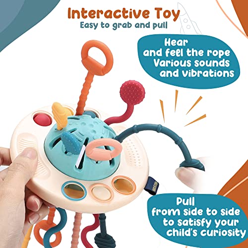 Boxgear Sensory Toys For Toddlers – Ufo Baby Activity Toy For Boys And Girls – Silicone Pulling Toy For Toddlers – Baby Sensory Toys With Multi Textured Surfaces For Sensory Stimulation #TOP3