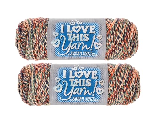 Image of Hobby Lobby Print I Love This Yarn, 858 Beret Day, Set of 2 | 4 Medium Weight, 252 Yards Per Skien, For Crocheting & Knitting