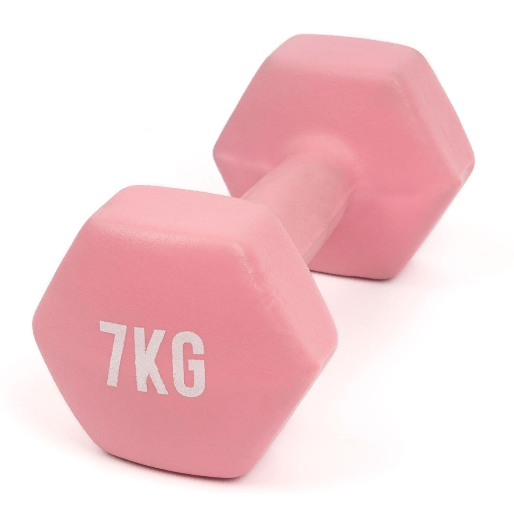 MYGA Hex Dumbbells - Single Neoprene & Cast Iron Hexagonal Dumbbell Hand Weights for Women and Men at Home & Gym - Weight: 7 kg โ image 1