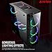 immagine 1GOLDEN FIELD - Case per PC da Gaming Computer Mid-Tower ATX/M-ATX/ITX con Finestra Laterale per PC Desktop (Mittlerer Turm, Z7)