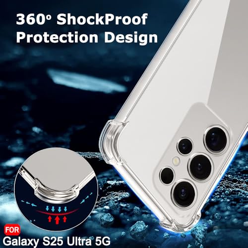 Image of TheGiftKart Transparent Crystal Clear Back Cover Case for Samsung Galaxy S25 Ultra 5G | Shockproof Soft TPU Case | Cushioned Edges for Ultimate Protection Back Cover Case (TPU, Transparent)