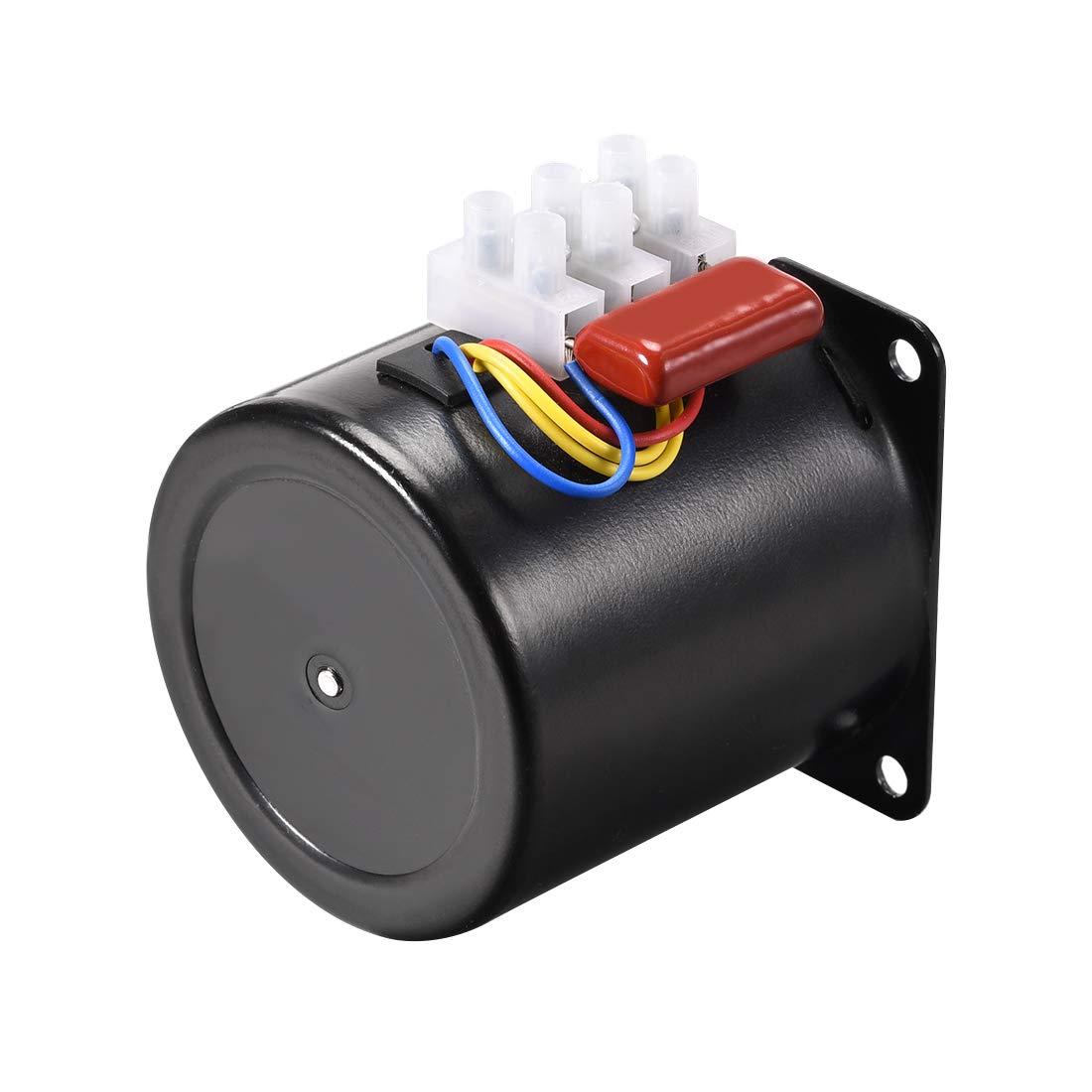 sourcing map AC 220V Motore sincrono elettrico Giradischi/C 60RPM 50-60HZ 14W 7mm Dia Albero centrale con foro