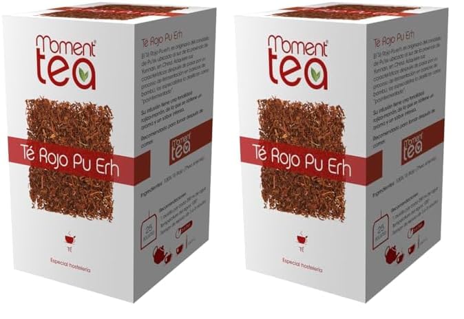 Moment Tea- Té Rojo estuche de 25 sobres de 1.8g (Paquete de 2)