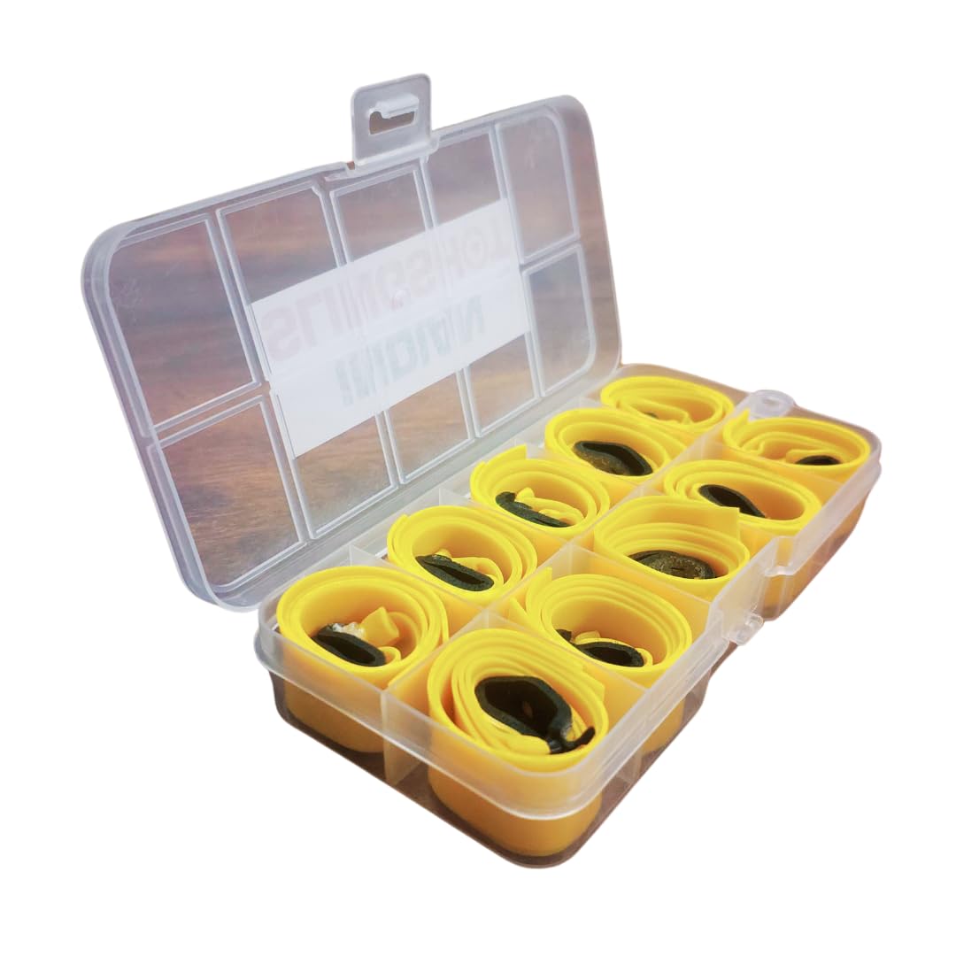 INDIAN SLINGSHOT™ 10-Pack Bright Yellow Gulel Flat Bands | 20CM Length | 0.75MM Thickness | High Elastic Natural Latex for Precision Targeting & Recreation-image-20