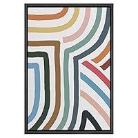 SIGNWIN Framed Canvas Wall Art Nordic Rainbow Canvas Prints Home Artwork Decoration for Living Room,Bedroom - 16