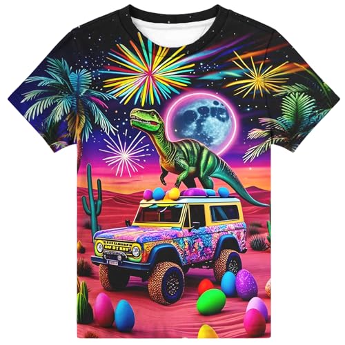 Image of Hgvoetty Boys Girls Graphic T-Shirts Kid 3D Casual Tops Tees for 6-16 Years | Youth Novelty Shirts, Bright Eye-Catching Design, Lightweight and Soft Material, Suit for Daily Sport, Party and School Wear