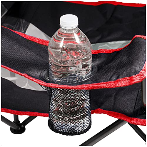 Kelsyus Original Foldable Canopy Chair for Camping, Tailgates, and Outdoor Events, Grey/Red - Image 4