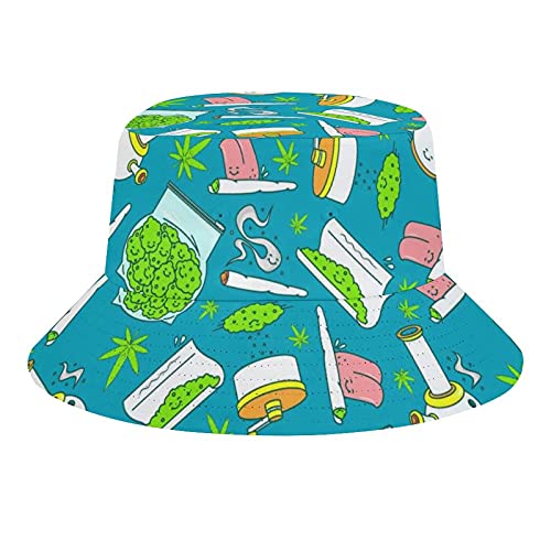 BAIKUTOUAN What to Do If You Got A Weed Bucket Hat Fisherman Cap Beach Sun Outdoor Cap Summer Travel Unisex
