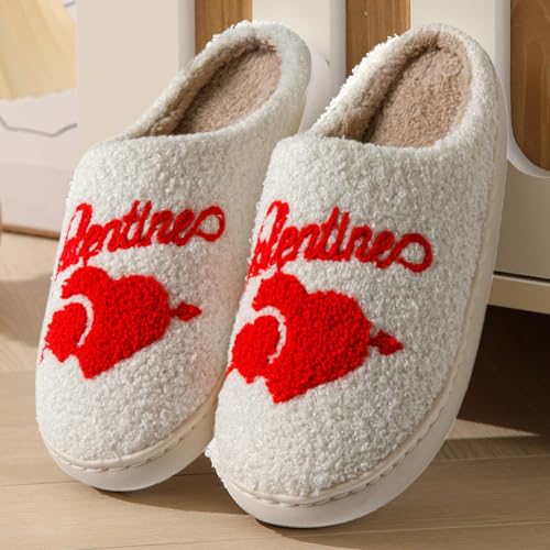 Slippers For Women Indoor,Christmas Holiday Slipper Fluffy Warm Fleece Bedroom Winter Slides Cozy Home Non-Slip Soft Plush Slip-on Wool Lined House Shoes2