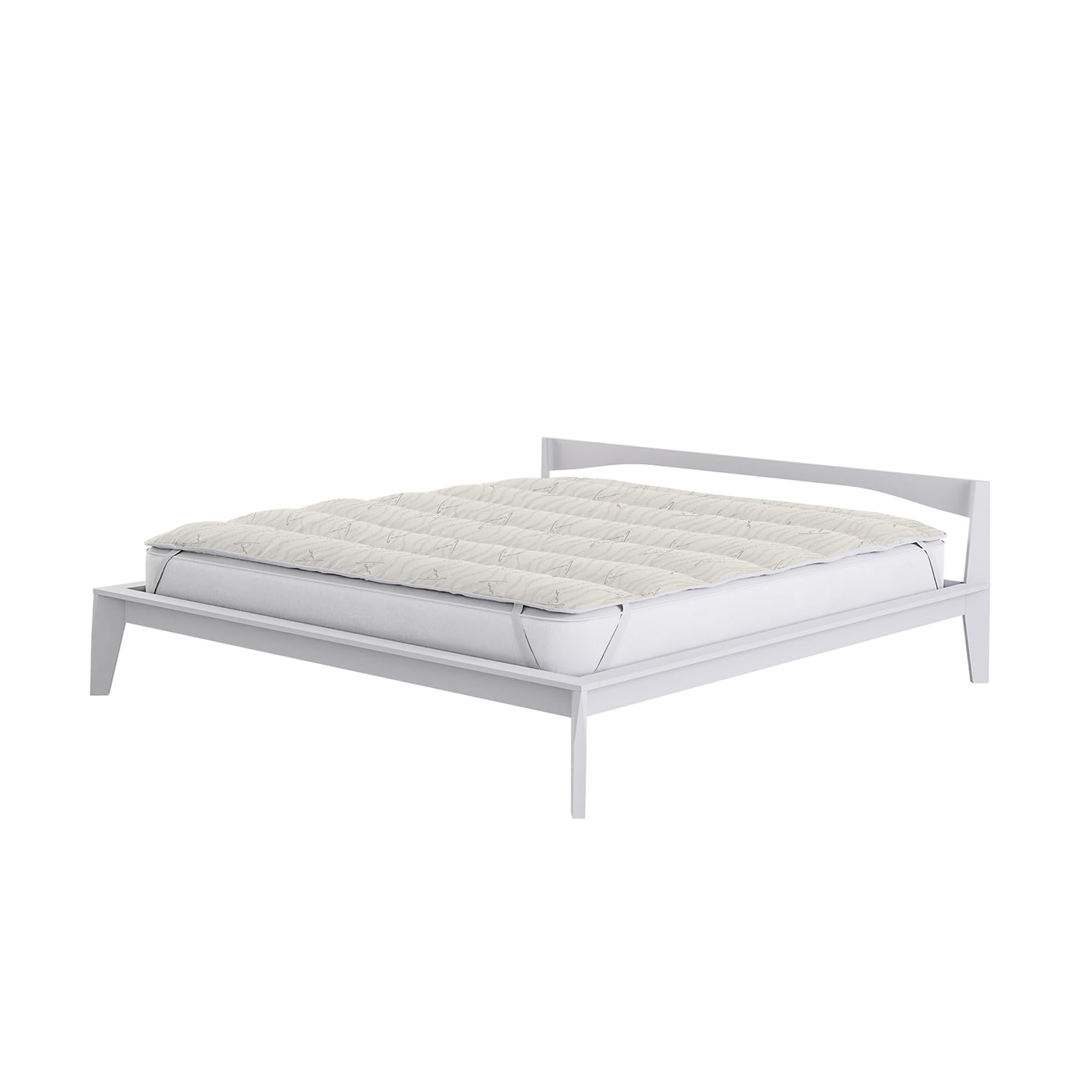 Italian Bed Linen Topper Lino, Imbottito e Trapuntato, Lavabile