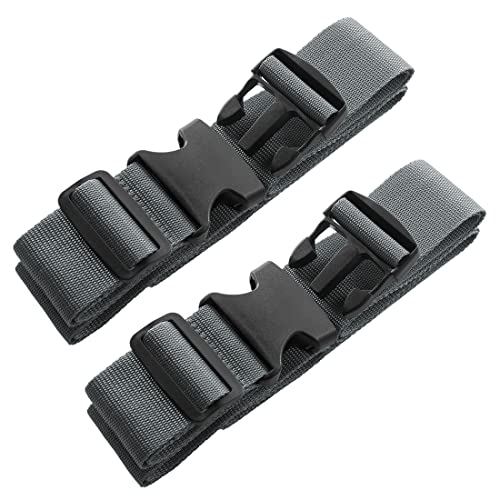 Image of 2pcs 74″x2″Luggage Straps for Suitcases,Adjustable Suitcase Straps and Heavy Duty Strap Buckle Packing Straps Travel Accessories,Gray
