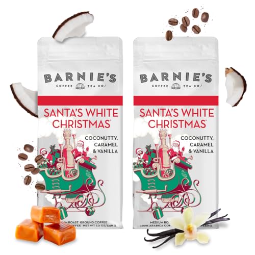 Barnie's Coffee Santa's White Christmas