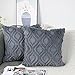 NIULAA Set da 2 Fodere per Cuscini 50x50 Grigio in Velluto di Lana Peluche Fodera Cuscino Decorativo Boho Ricamato in Pelliccia Copricuscini Quadrata Lusso per Divano Soggiorno