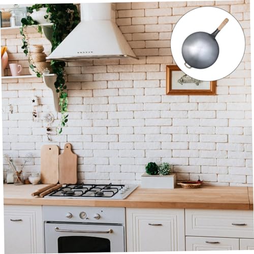 Wok de acero inoxidable antiadherente con mango miniatura 2