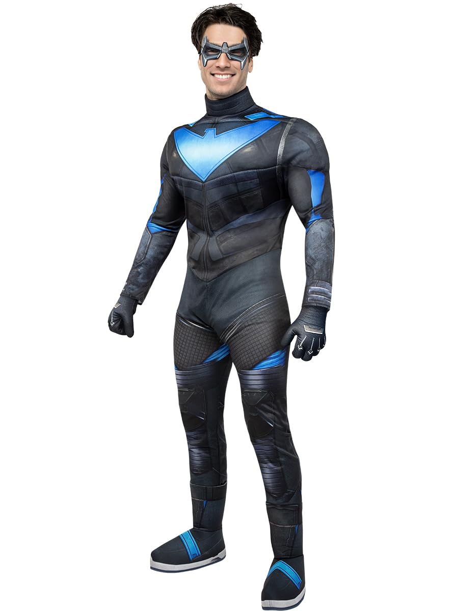 Funidelia | Strój Nightwing - Gotham Knights Męskie Gry Video, Superbohaterowie, DC Comics - Strój dla dorosłych i zabawne akcesoria na imprezy, karnawał i Halloween - Czarny