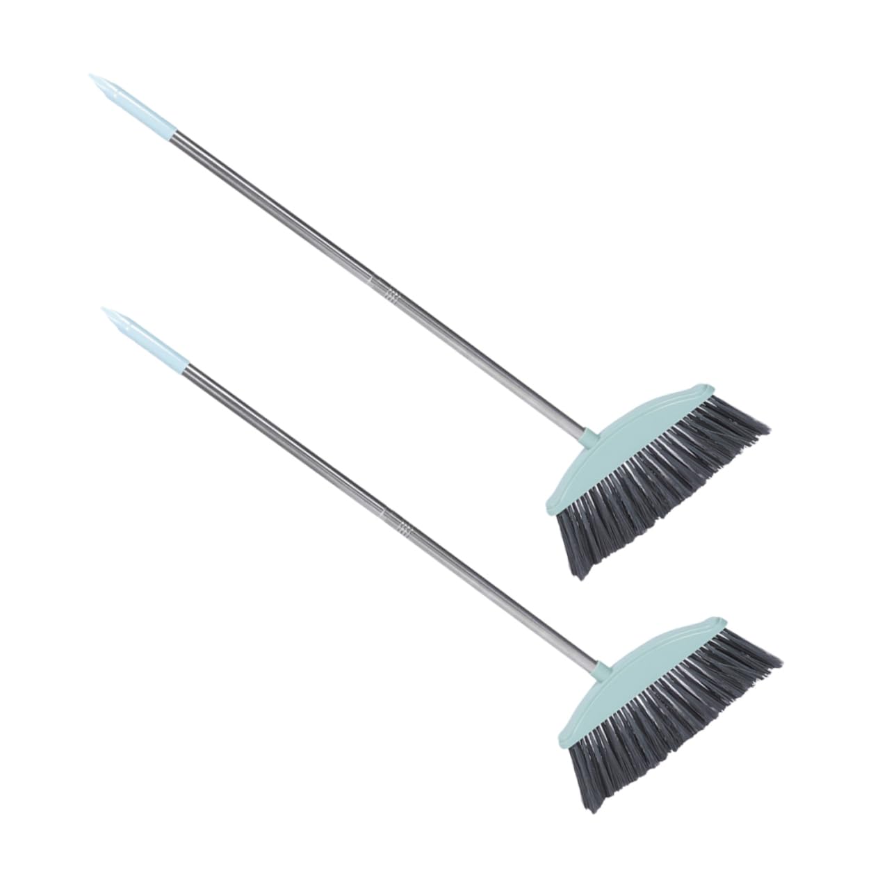 IWOWHERO Stainless Steel Broom Family Cleaning Sweeper Thick Home Cleaning Broom Large Broom for Indoor Outdoor Long Handle Sweeper