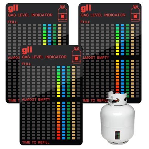 Xyvor 3 Piezas Indicadores Magnéticos de Nivel de Llenado para Bombonas, Reutilizar Magnético Gas Indicador de Nivel para Gas, Fácil de Leer, De Alta Precisión en Tiempo Real para La Vida Cotidiana