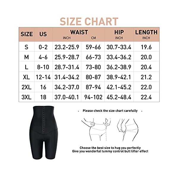 JOSERGO Shapewear for Women Tummy Control Panties Butt Lifter Body Shaper High Waist Trainer Thigh Slimmer Shorts