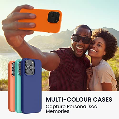 kwmobile Case for iPhone 14 Pro Case - Slim Soft TPU Silicone Cover - Works with Wireless Charging - Fruity Orange - Image 3