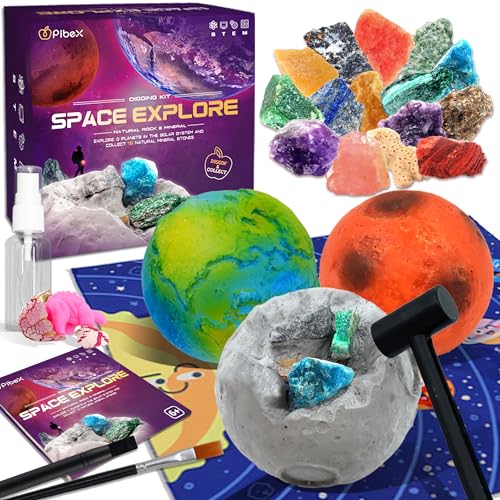 PIBEX Gemstone Dig Kit Earth Moon Mars