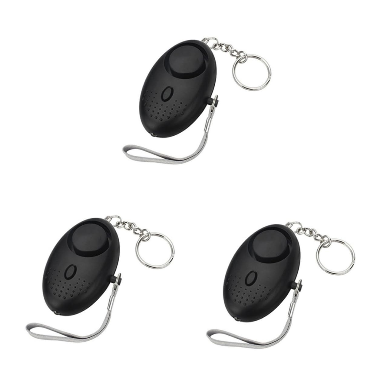jojofuny 6piezas Alarma Personal De Emergencia con Luz Led Diseño Compacto y Ligero para Mujeres Trabajadores Nocturnos Niño Niña y Ancianos Negro
