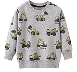 EULLA Kinder Jungen Sweatshirt Pullover Activewear 92-122 1-7 Jahre 2# Grau Bagger DE 110