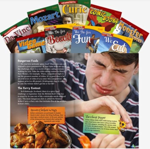 Teacher Created Materials TIME FOR KIDS Social Studies Books, Set of 8, Grades 6 to 8 (Time(r) Informational Text)