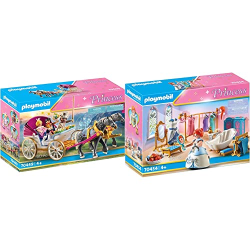 Playmobil 70454 Salle de Bain Royale avec Dressing 70449 Calèche et Couple Royal