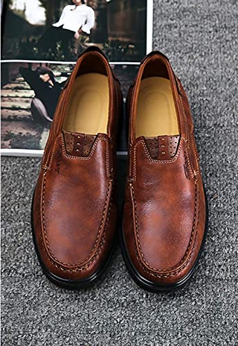 Asifn Men Casual Driving Shoes Leather Penny Loafers Slip Ons Outdoor Boat Walking Comfortable Walking Flats Breathable3