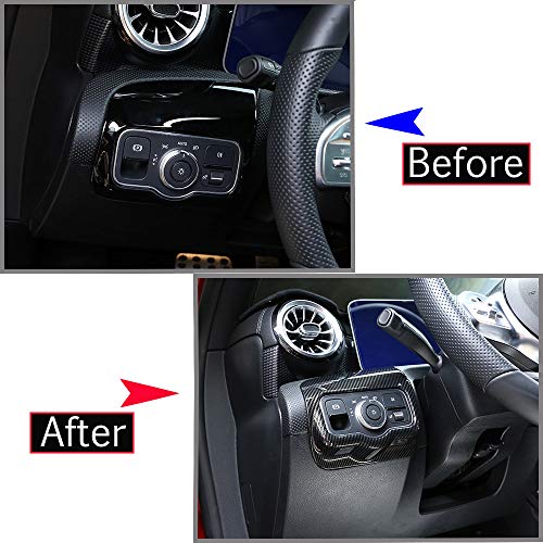 DIYUCAR Stile Fibra di Carbonio ABS Auto Faro