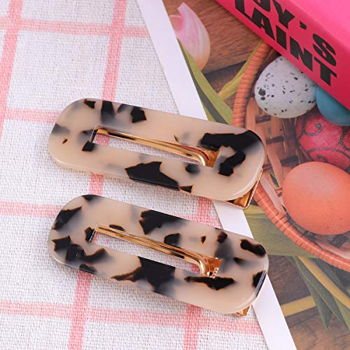 2 Pinzas de Pelo Estilo Vainilla con Estampado Leopardo miniatura 4