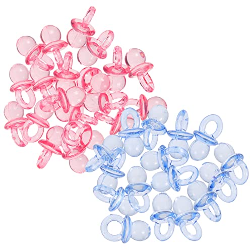 BESPORTBLE 100pcs Acrylic Mini Pacifiers Baby Shower Decorations Shower Favors for Boy Girl