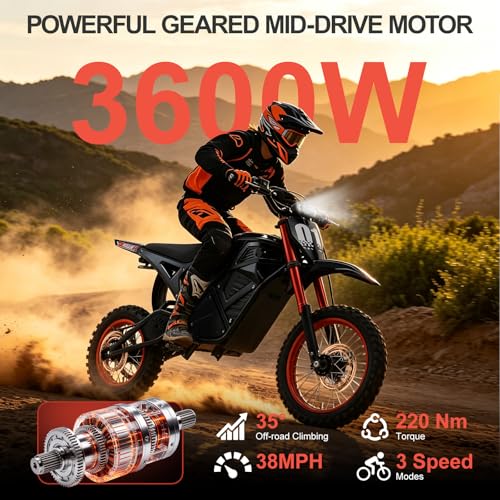 YJOVELA 3600W Electric Dirt Bike
