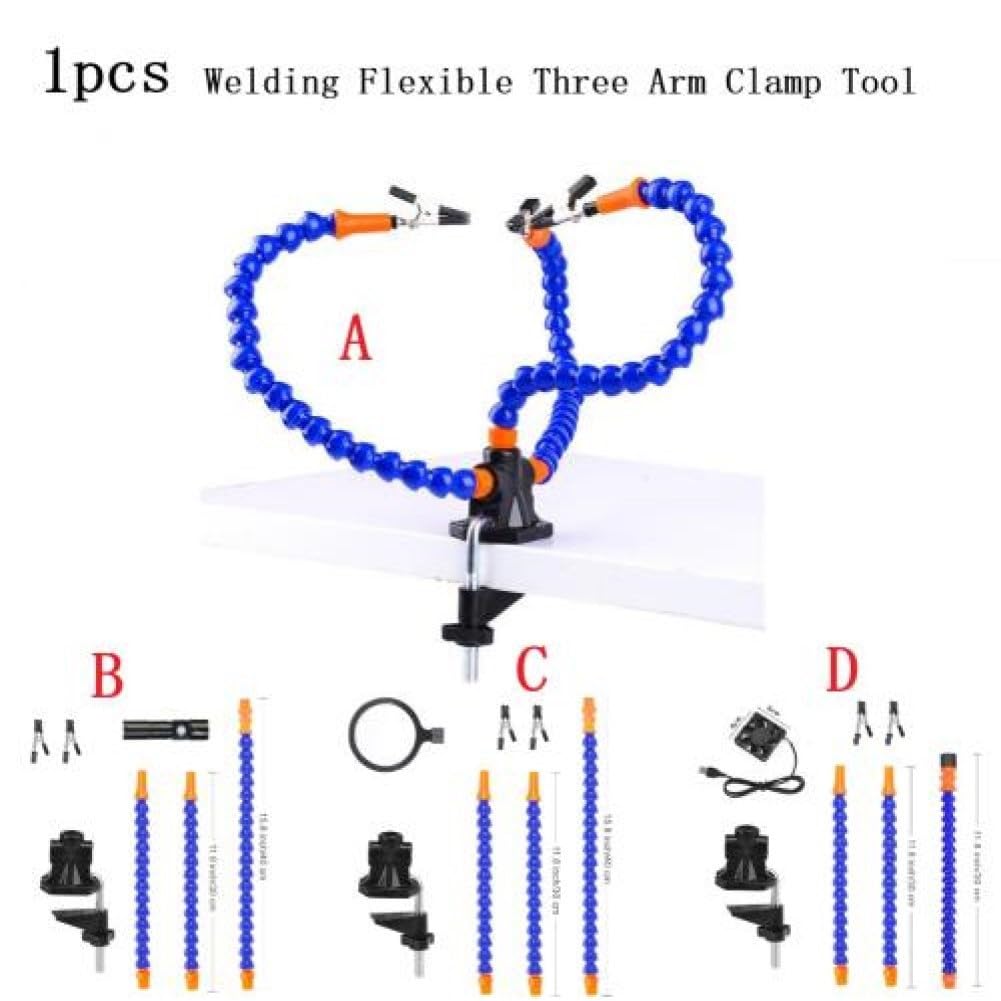 Saldatura Terzo Strumento Mani, Saldatura Aiutare Mani, Flessibile Braccio Clips, 360 ° Girevole Morsetto con Alligatore Pinze, Silicone Pad per Riparazione Elettronica