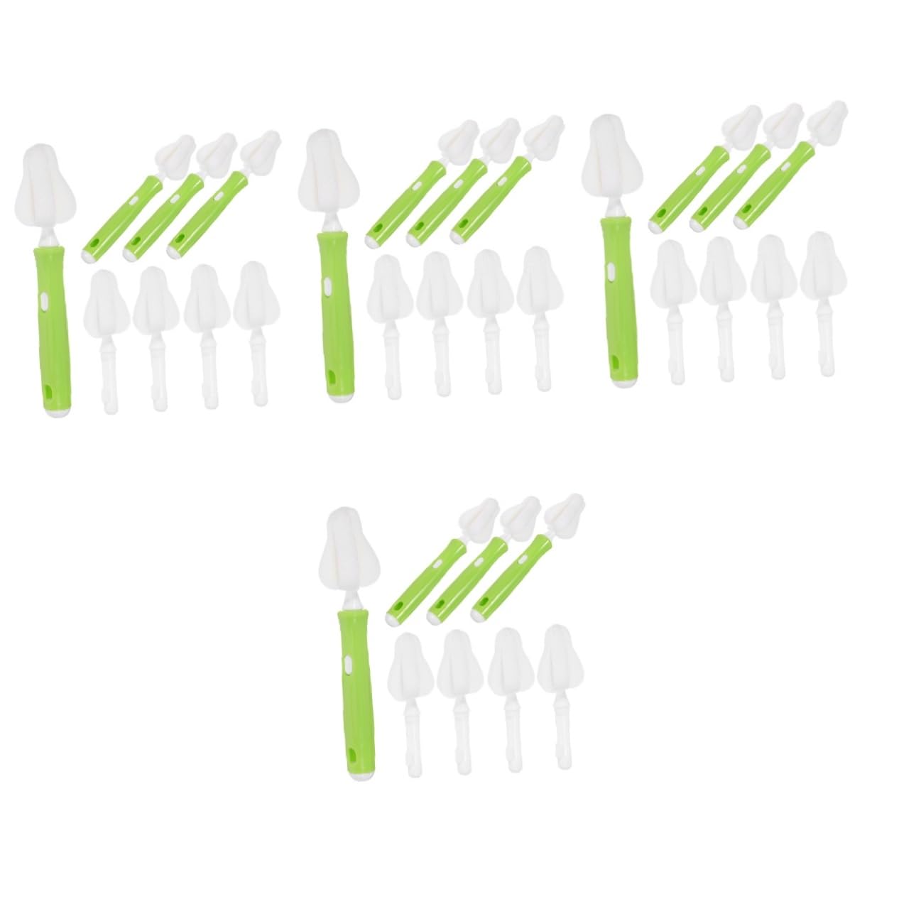Abaodam 4 Juegos Limpieza Cleaning Sponge cuelga fáciles Botella de Leche Reutilizable Botellas Cepillo para Limpiar chupetes Cepillo Limpiador de chupetes Desmontable Polietileno