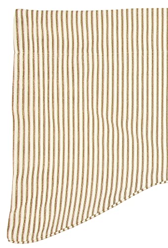 Brown And Beige Valance Curtains 53 X 18 Inches - Kitchen Valances For Windows Living Room Window Treatments - Farmhouse Kitchen Curtains, Rustic Kitchen Decor - Rod Pocket Lined Made In Usa #TOP1
