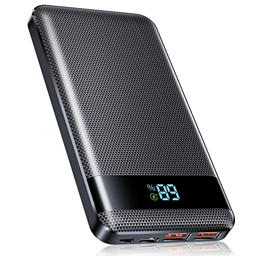 Batterie Externe 15000mAh,22.5W Power Bank Chargeur Rapide avec Indicateur LED QC 3.0 Batterie Externe avec 3 Sorties et 2 Entrées, Compatible avec iPhone/iPad/Samsung