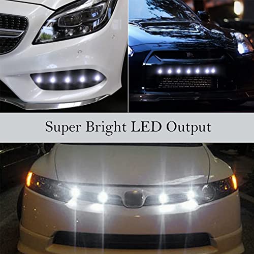Image of AllExtreme EXLPL02 9W License Number Plate LED Light Low Power Consumption Universal Fit Energy Efficient & Bright for Car & Bikes (Amber & White, 2 Pcs)